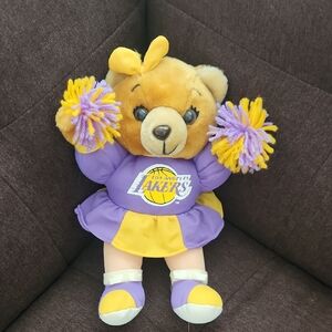 Lakers Purple and Yellow Cheerleader Teddy Bear
